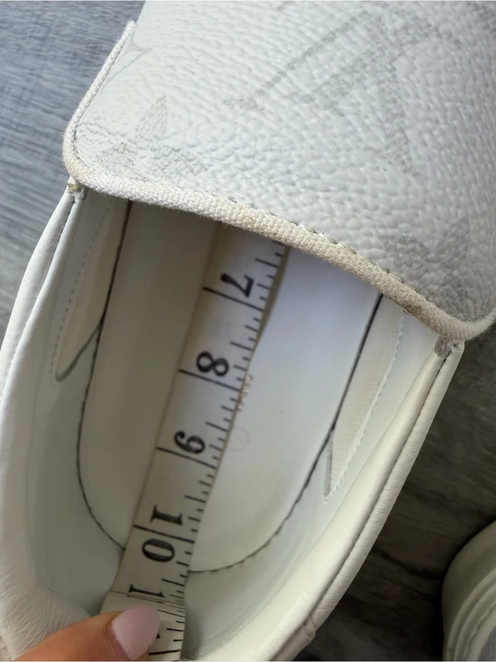 Louis Vuitton White Monogram Slip-On Sneakers
